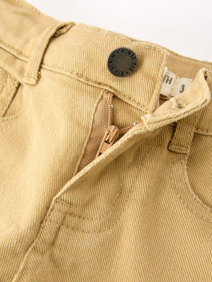 Girls Solid Cargo Leggings Side Bow Pocket Wide Leg Pants