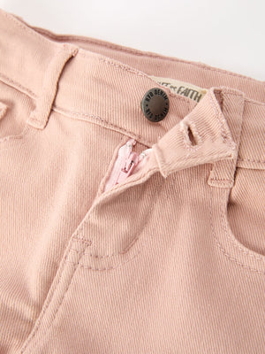 Girls Solid Cargo Leggings Side Bow Pocket Wide Leg Pants