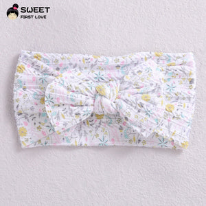 Children's Wide-brimmed Elastic Bow Baby Printed Headband