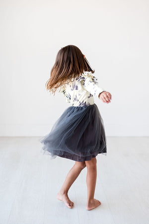 Long Sleeve Tulle Dress - Sasquatch