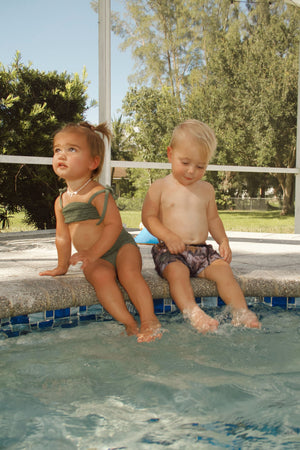 Girls Smocked Bikini Set