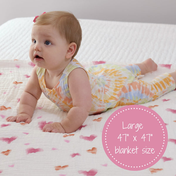 Heart Baby Muslin Quilt