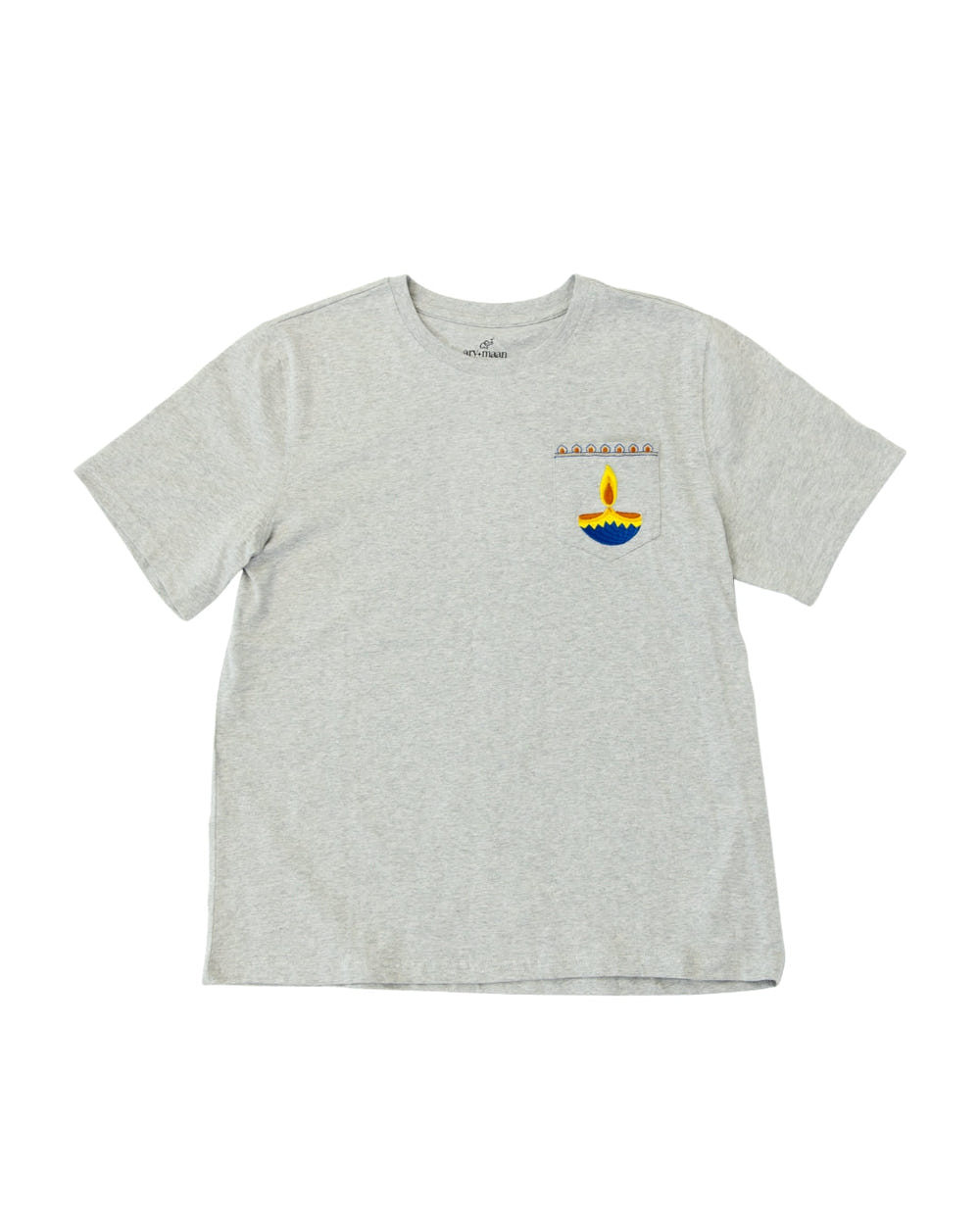 Adult Short Sleeve Pocket Tee – Blue Diya