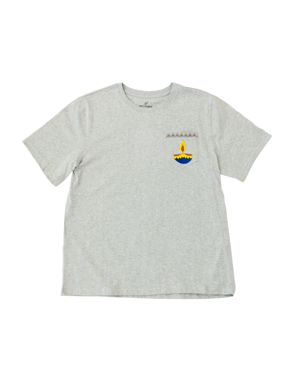 Adult Short Sleeve Pocket Tee – Blue Diya