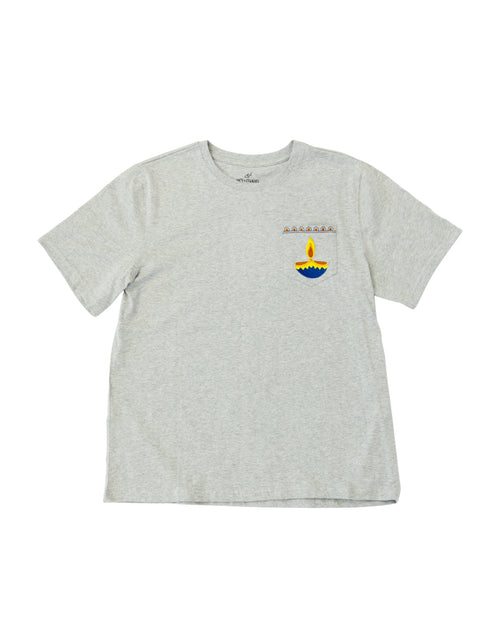 Adult Short Sleeve Pocket Tee – Blue Diya