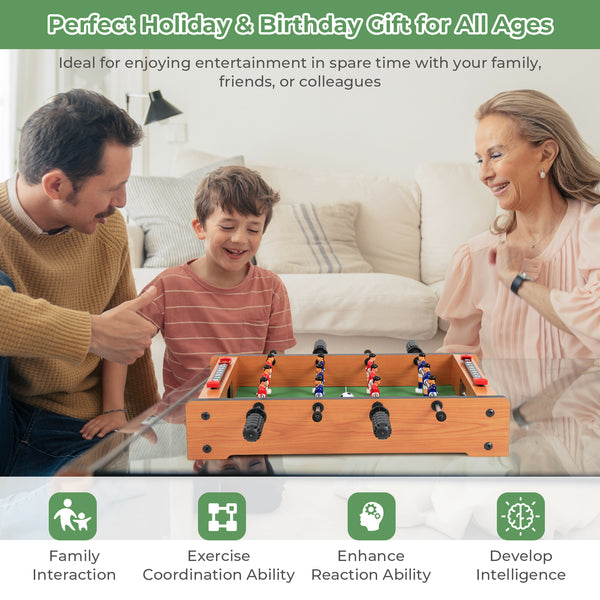 20 Inch Indoor Competition Game Soccer Table - Sturdy Build for Kids & Family