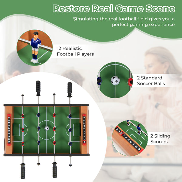 20 Inch Indoor Competition Game Soccer Table - Sturdy Build for Kids & Family
