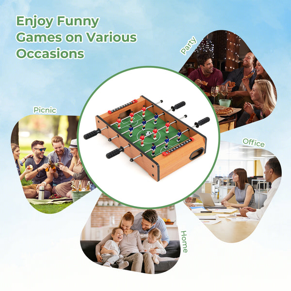 20 Inch Indoor Competition Game Soccer Table - Sturdy Build for Kids & Family