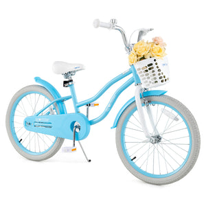 14/16/18 Inch Kids Bike with dual brakes and adjustable seat, perfect for young riders. Angle view showcasing design.