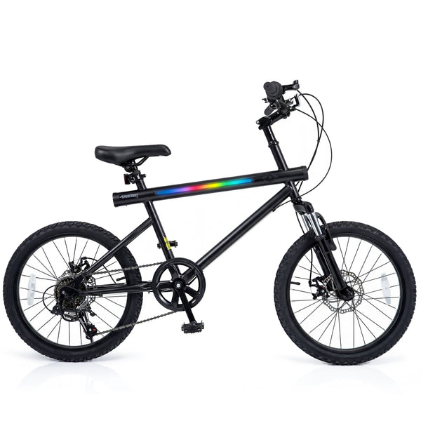 20 Inch Mountain Bike LED-lit with 6-Speed Shimano Twist Shifting and Stereo Speakers