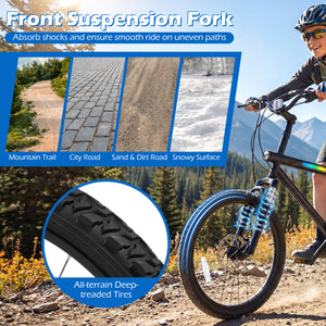 20 Inch Mountain Bike LED-lit with 6-Speed Shimano Twist Shifting and Stereo Speakers