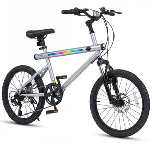 20 Inch Mountain Bike LED-lit with 6-Speed Shimano Twist Shifting and Stereo Speakers