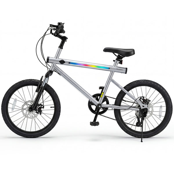 20 Inch Mountain Bike LED-lit with 6-Speed Shimano Twist Shifting and Stereo Speakers