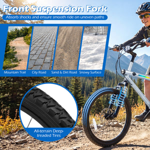 20 Inch Mountain Bike LED-lit with 6-Speed Shimano Twist Shifting and Stereo Speakers