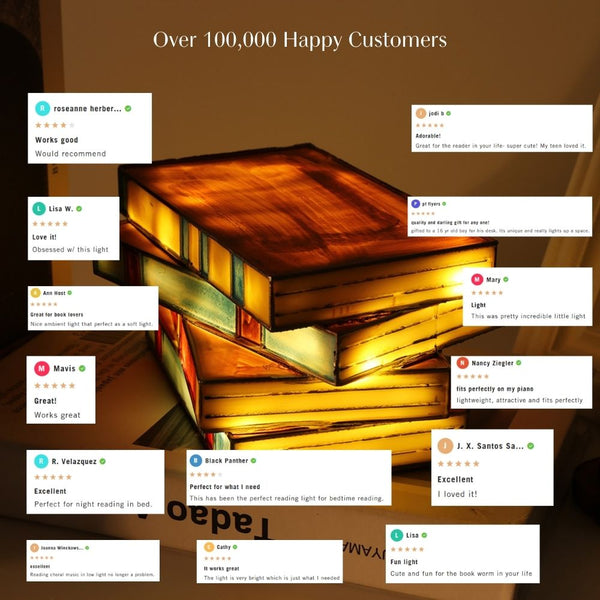 Stained Glass Books Lamp