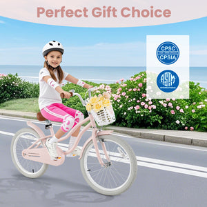 16 Inch Kids Bike with Front Handbrake and 2 Training Wheels