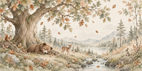 Watercolor Sleeping Bear Oak Wall Mural, image 2