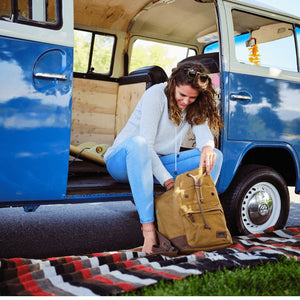 TimberWolf Daypack Vintage Canvas Backpack