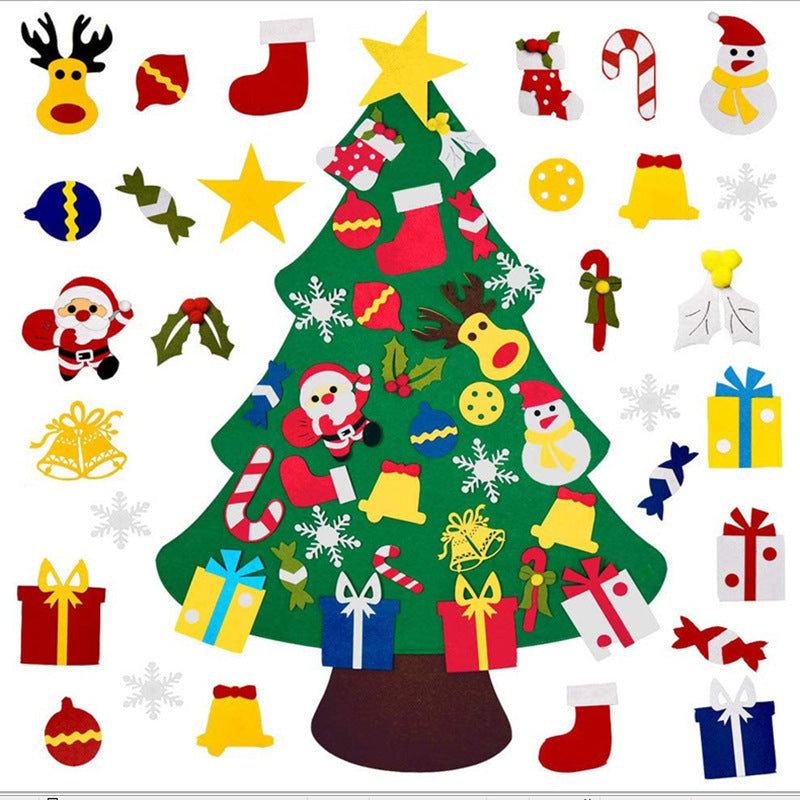 Felt cloth decorations for a festive Christmas tree, perfect for adding a cozy touch to your holiday decor.