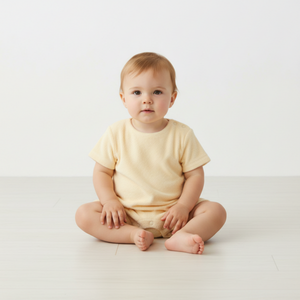 Organic Short Romper - Butter Yellow