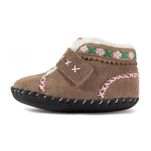 Rosa Originals® Gingersnap baby boots in angle 2 view, featuring a stylish design and soft materials for comfort.