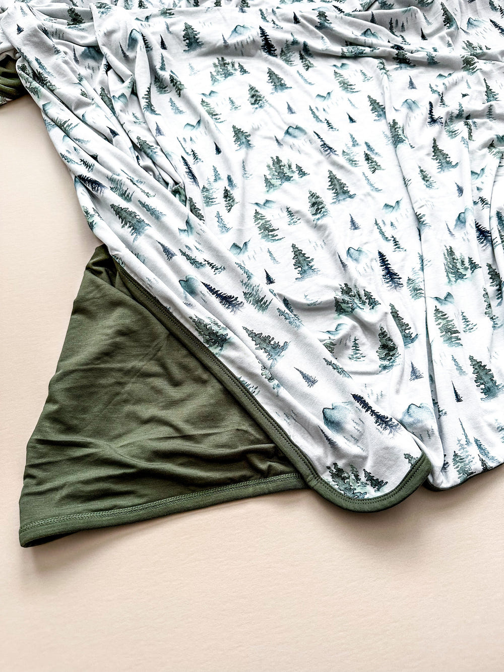 Green Forest Bamboo Reversible Blanket