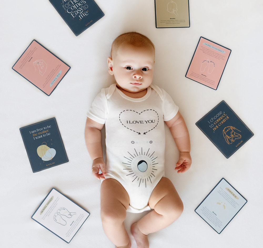"Set of Baby Massage Cards for soothing and bonding with your little one during massage time."
