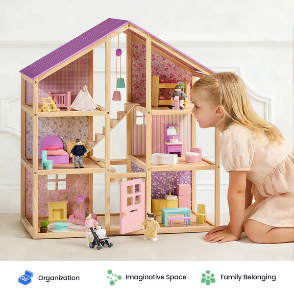 Tiny Land® Sweetwood Dollhouse without Dolls