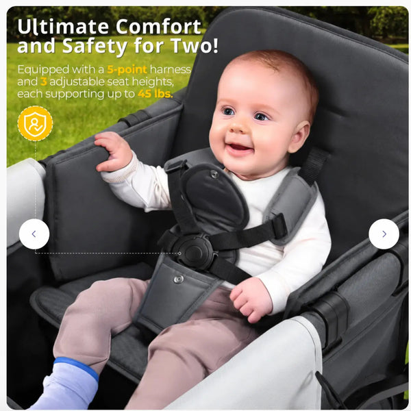 Momfann Stroller Wagon for Kids – 2-Seater All-Terrain Baby Wagon