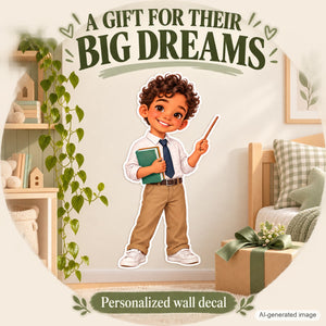 Personalized Teacher Wall Decal from Photo, Dream Job Sticker, image 10