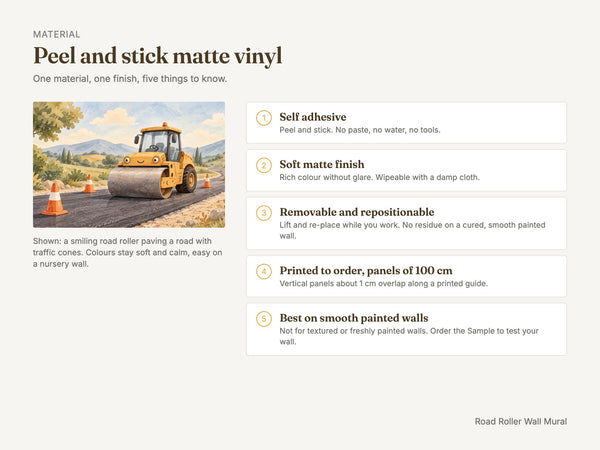 Watercolor Road Roller Wall Mural, image 7