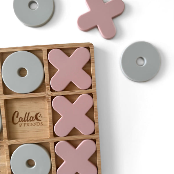 Silicone & Bamboo Tic Tac Toe
