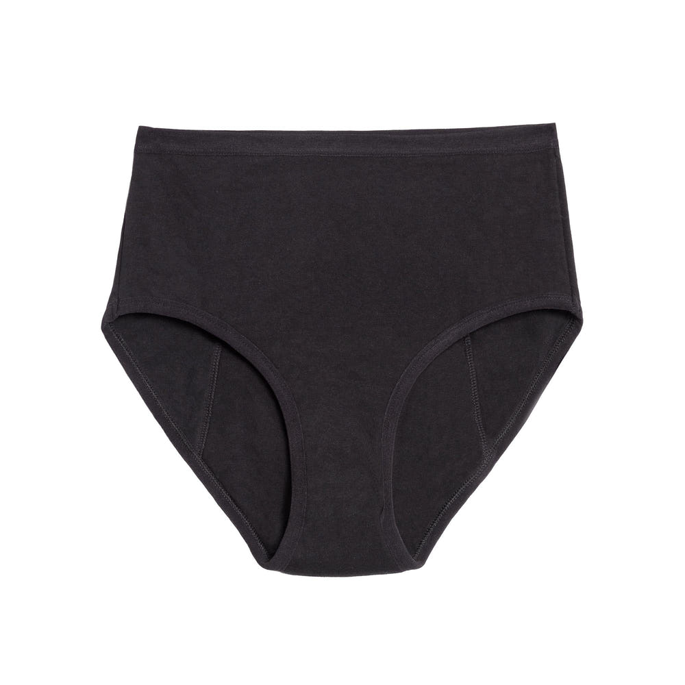 Extra Coverage High Waisted Period Underwear in Organic Cotton for Heavy Flows - Main Product Image.