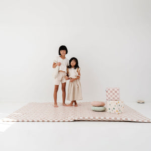 Checker Toffee Vegan Leather Mat