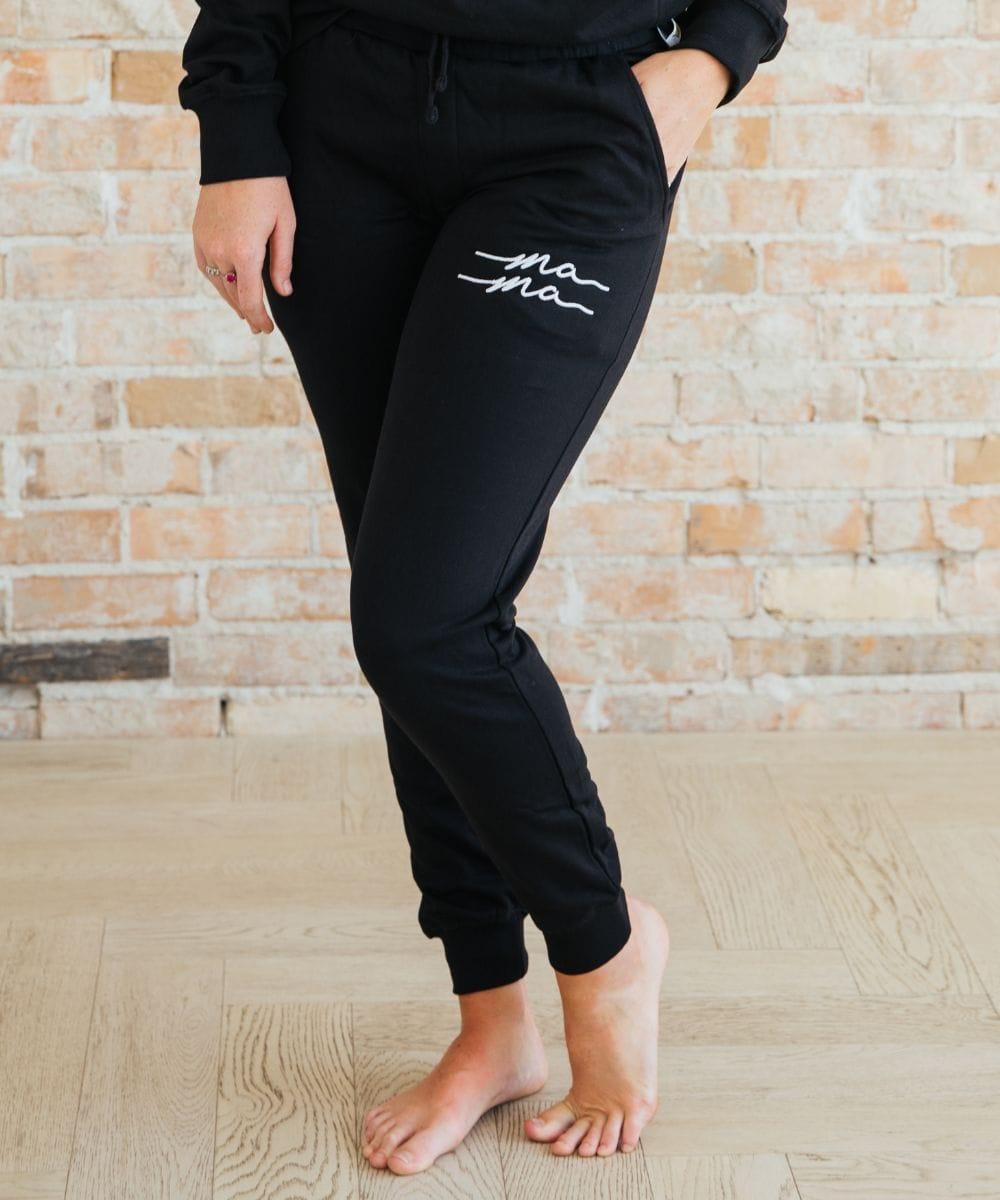 Mama Joggers: Comfortable and stylish joggers for moms, perfect for everyday wear and active lifestyles.