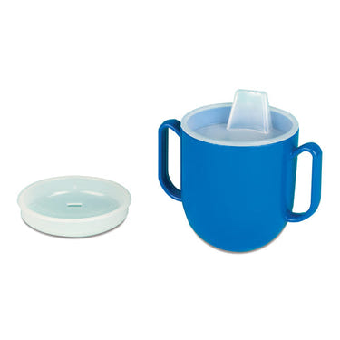 No-Tip Weighted Base Two-Handle Cup - 6.5 oz, spill-proof drinking aid for babies and toddlers.