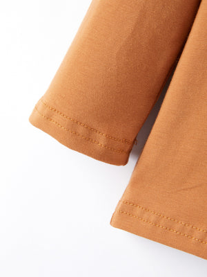 Fall Boys Thanksgiving Smocking Embroidered Brown Plaid Outfit Set