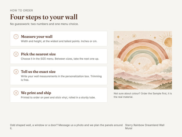 Watercolor Starry Rainbow Dreamland Wall Mural, image 5