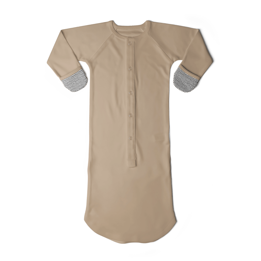goumikids Preemie 24 Hour Convertible Gown Sandstone