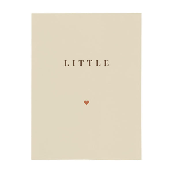 Personalize the Little Name minky baby blanket in oat with your baby's name