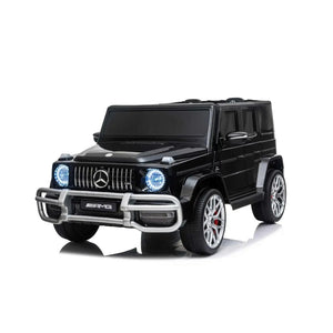 24V 4x4 Mercedes Benz G63 AMG ride-on car for kids, 2-seater G Wagon, angled view showcasing stylish design.