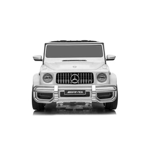 24V 4x4 Mercedes Benz G63 AMG ride-on car for kids, 2-seater G Wagon, angled view showcasing design and features.