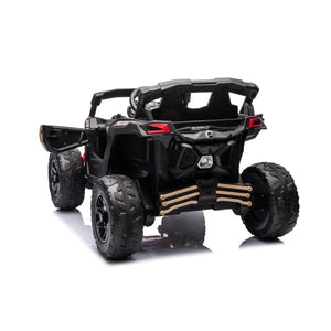 Kids electric ride-on 24V Can-Am Maverick UTV, 1-seater, fun outdoor adventure vehicle for toddlers.
