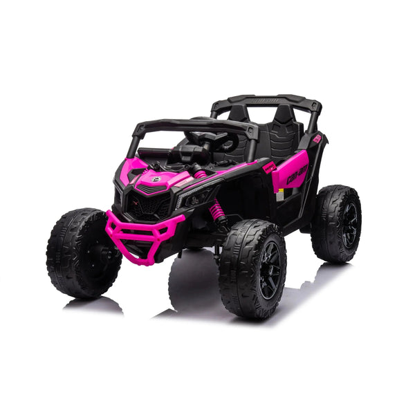 Kids electric ride-on 24V Can-Am Maverick UTV, single-seater, fun outdoor adventure for toddlers.
