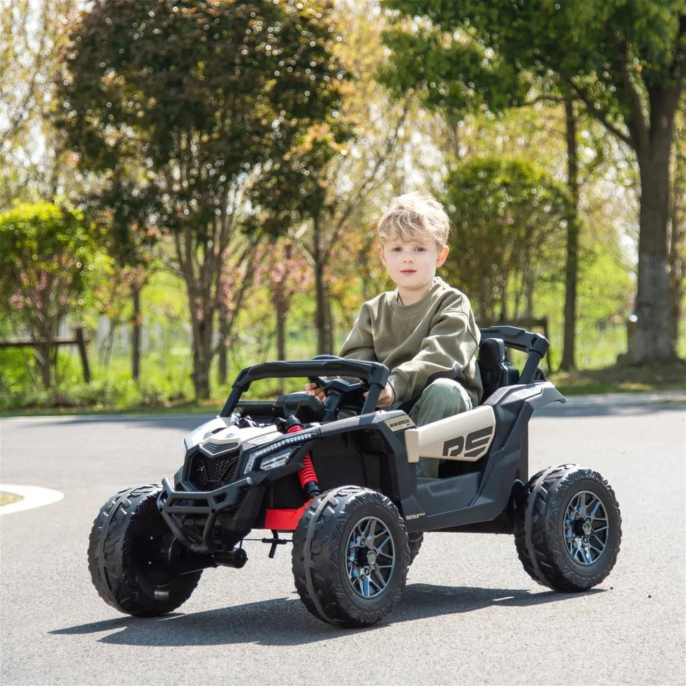 24V Can-Am Maverick 1-Seater UTV for kids - electric ride-on car, perfect for outdoor adventures and fun playtime.