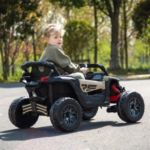 24V Can-Am Maverick kids electric ride-on UTV in angle 6 view, perfect for adventurous toddlers.