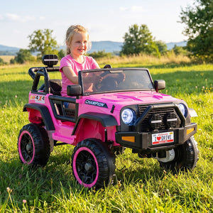 24V 2-Seater Kids Ride On Truck 2WD/4WD with Lockable Doors and Music