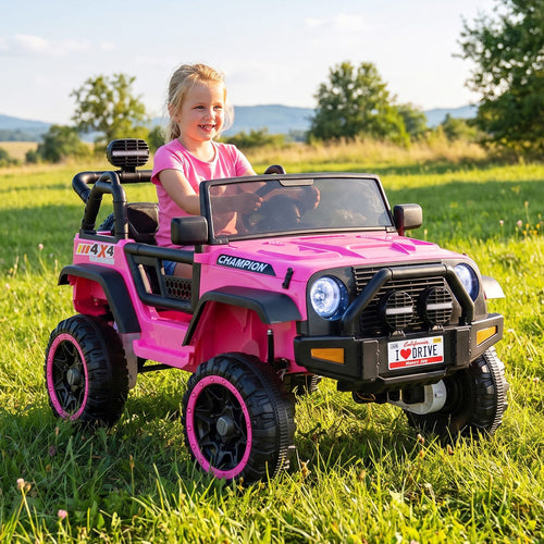 24V 2-Seater Kids Ride On Truck 2WD/4WD with Lockable Doors and Music