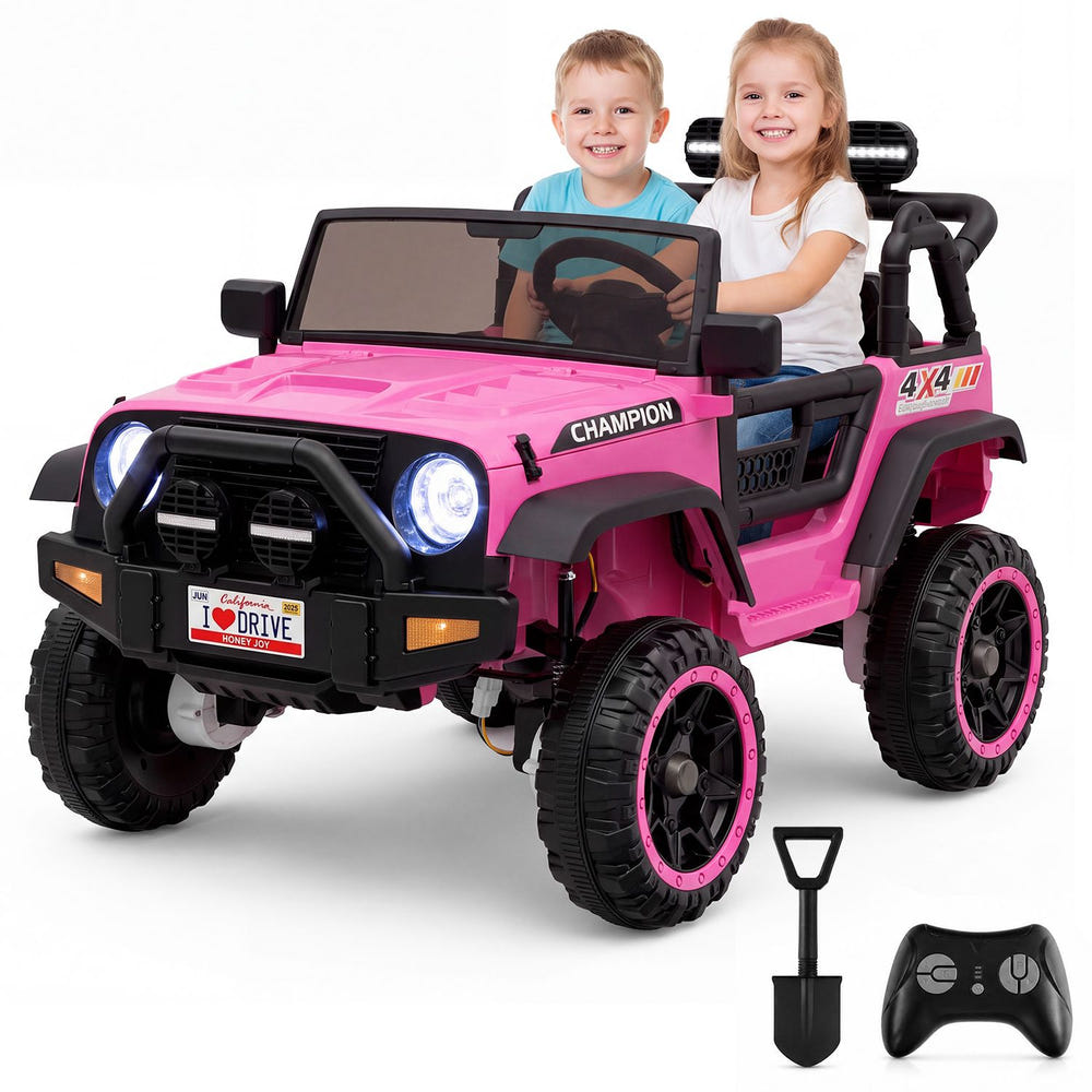 24V 2-Seater Kids Ride On Truck 2WD/4WD with Lockable Doors and Music
