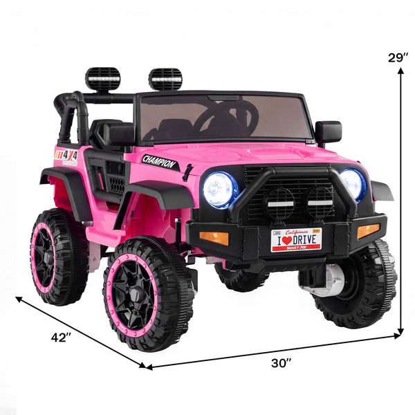 24V 2-Seater Kids Ride On Truck 2WD/4WD with Lockable Doors and Music